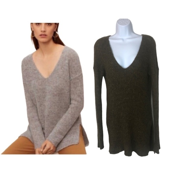 Aritzia Babaton Wool-Blend Erin VNeck Sweater - Picture 3 of 7